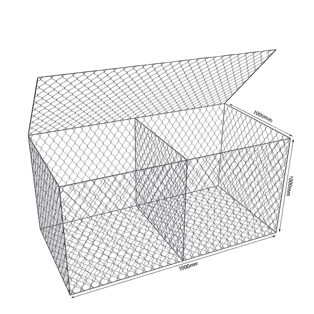 2X1X0.5 Gabion Iron Wire Basket Mesh Cages Rock Retaining Wall