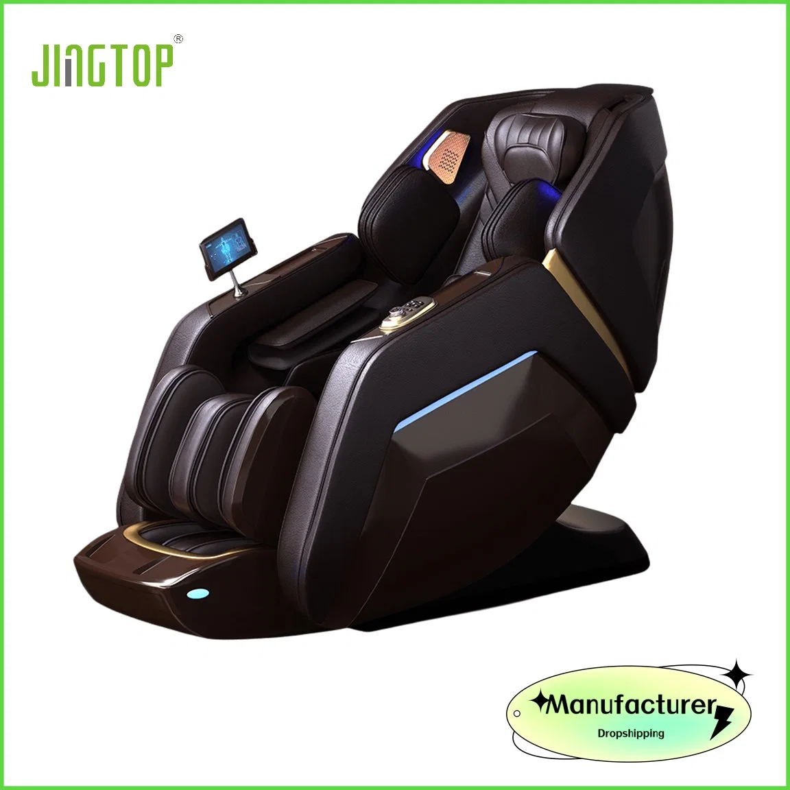 Jingtop Prix d'usine 3D 4D Qualité supérieure Chaise de massage corporel de massage thaïlandais à gravité 0.