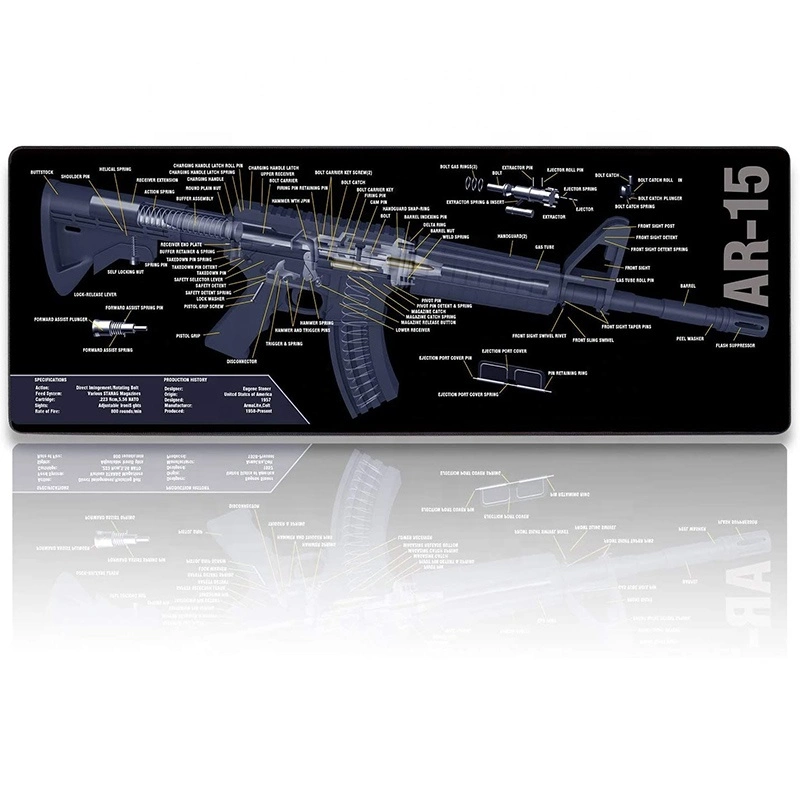 High Quality Customized Gun Weapon Full Printed Design XXL Extended Large Keyboard Gaming Mouse Pad