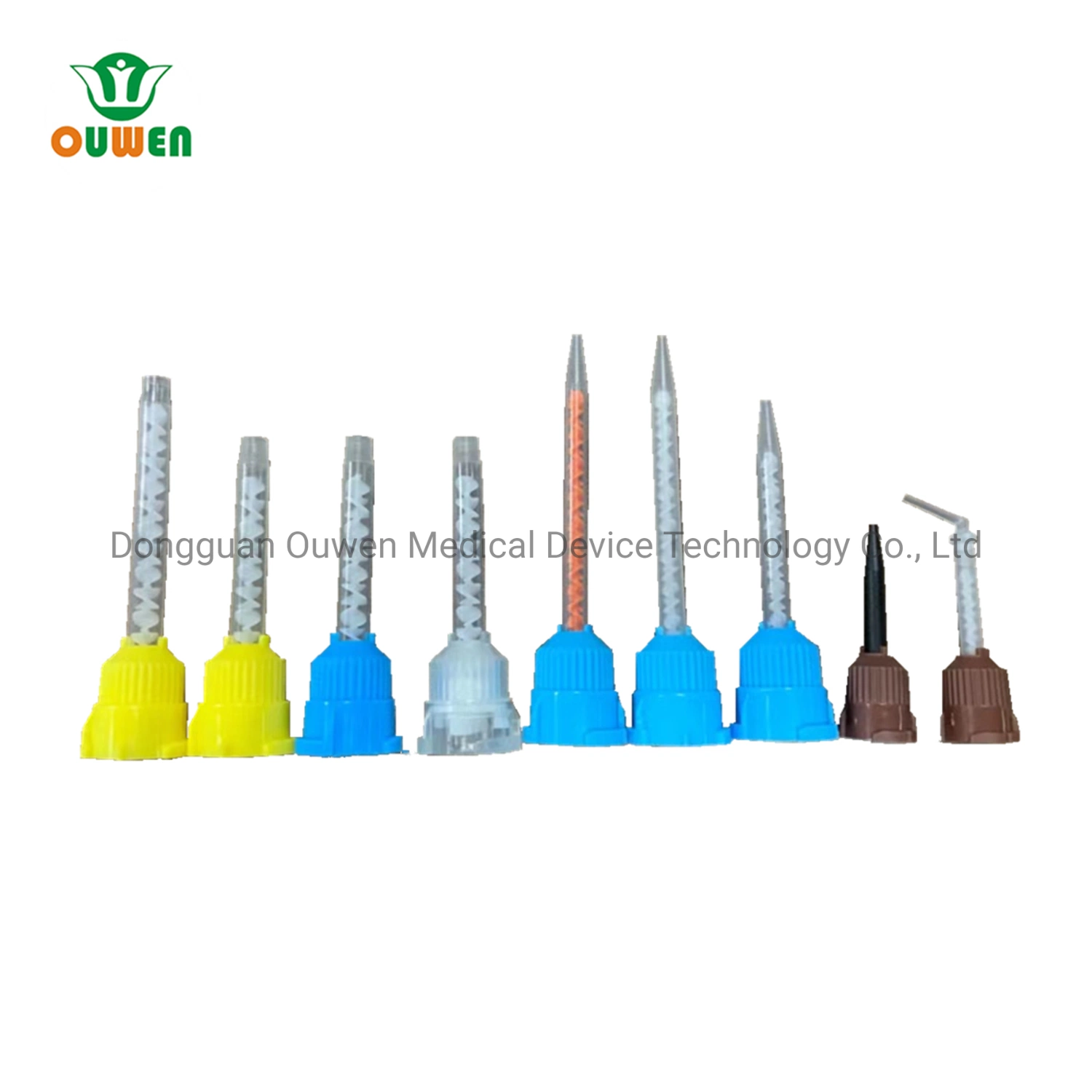 Dental Disposable Impression Mixing Tips Tubes Yellow Intraoral Tip