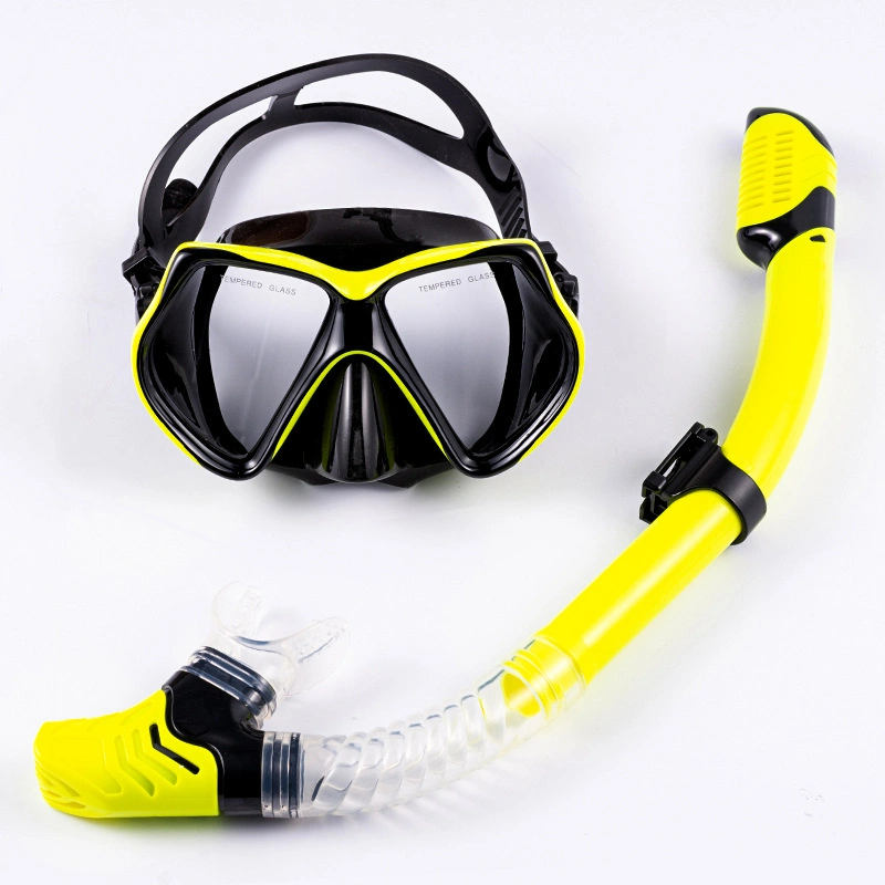 Jeu de plongée à sec, vue panoramique vue large masque tuba, le verre trempé Anti-Fog masque de plongée, la respiration libre&amp; facile masque de plongée de la sangle réglable, Snorkelin professionnel