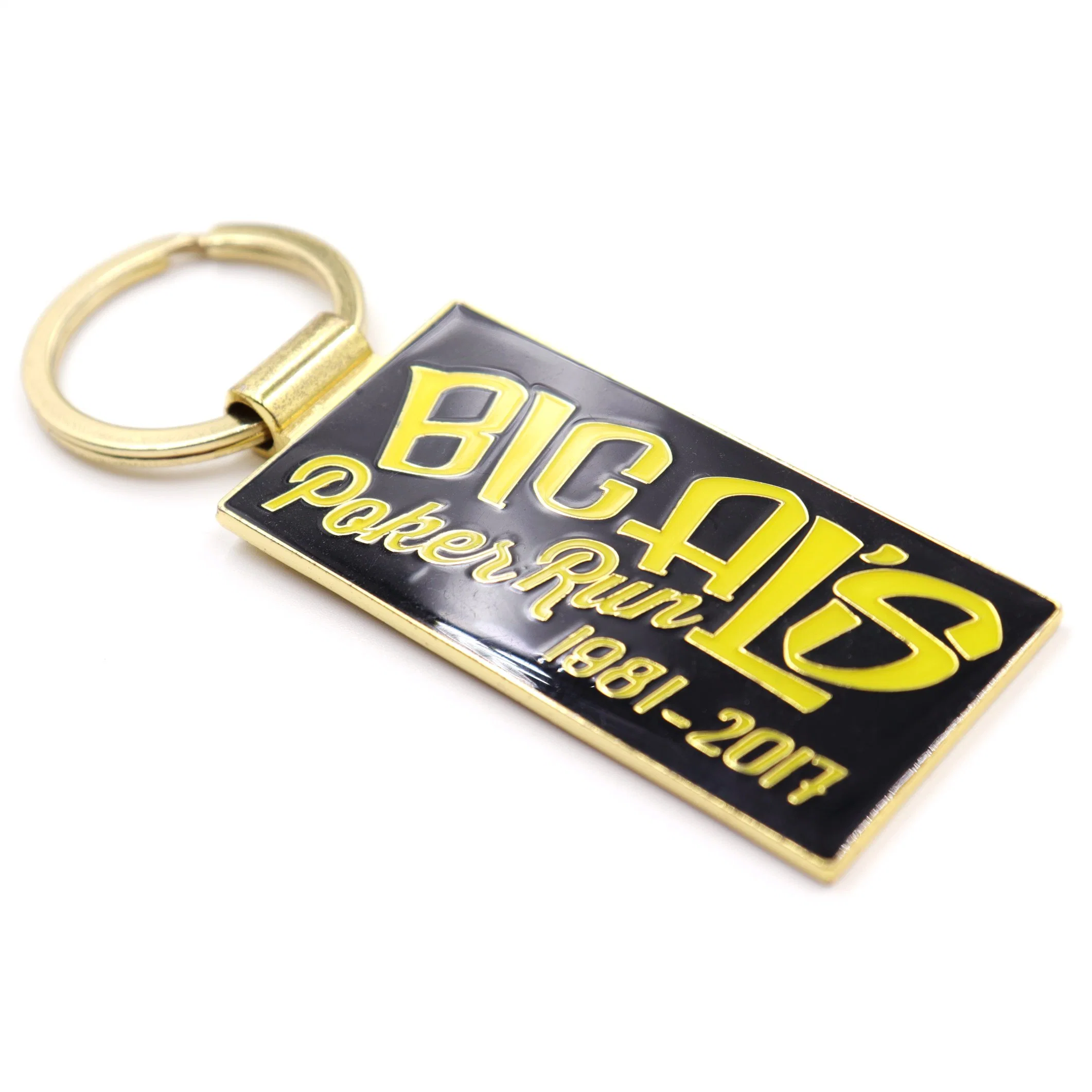 Custom Logo Printing Epoxy Metal Keychain No MOQ