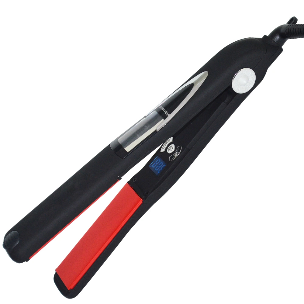 Flat Iron for Hair, Custom Flat Iron, Titanium Flat Iron, LCD Display 450f with Vibrate Feature, PTC Heater Swivel Cord Dual Voltage