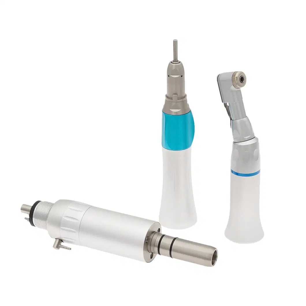 New Style Medical Supply 201b Low Speed Handpiece Set Air Motor Straight Handpiece and Contra Angle External Spray