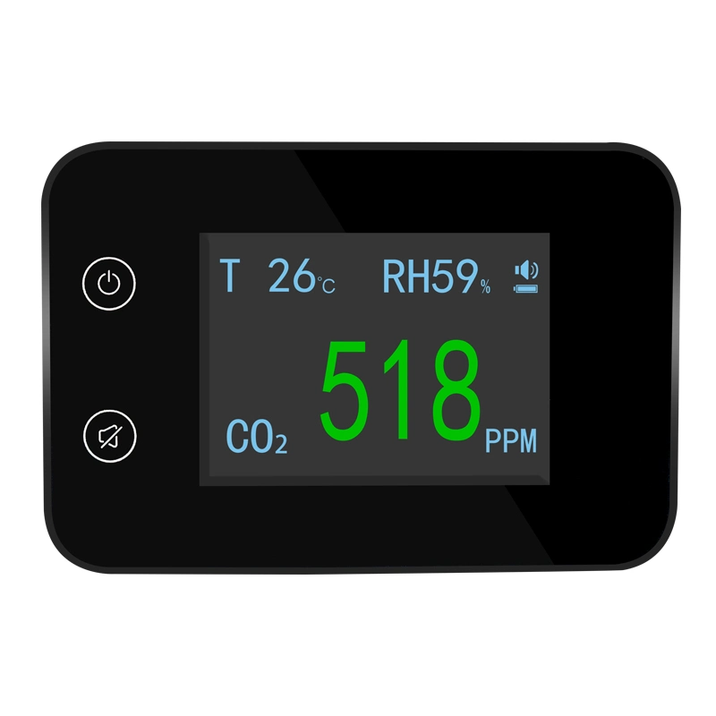 Mini-moniteur de concentration en dioxyde de carbone de la qualité de l'air portable d'intérieur CO2 Mètre