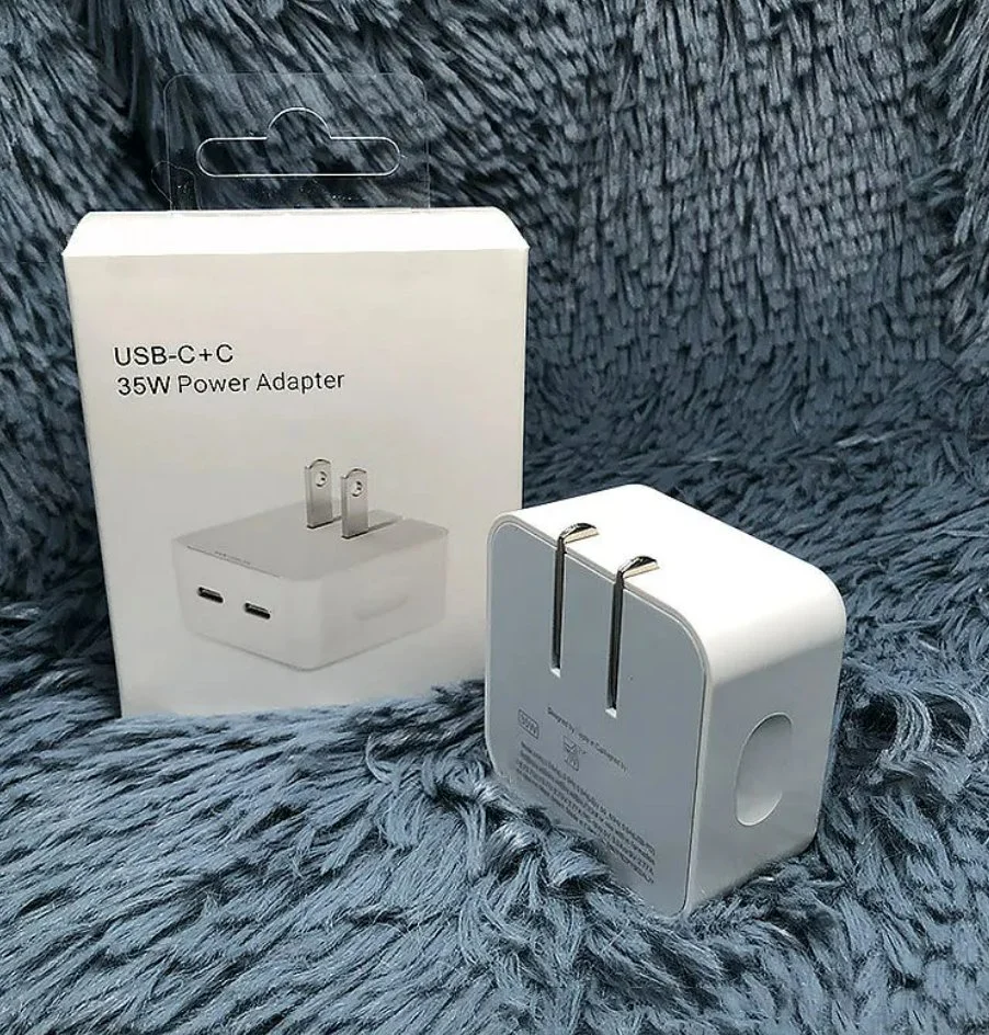 35W Cargadores de teléfonos móviles para el teléfono 11 12 13 14 Adaptador de viaje Max PRO con adaptador de interfaz doble Packing PD 2 adaptador de corriente tipo C.