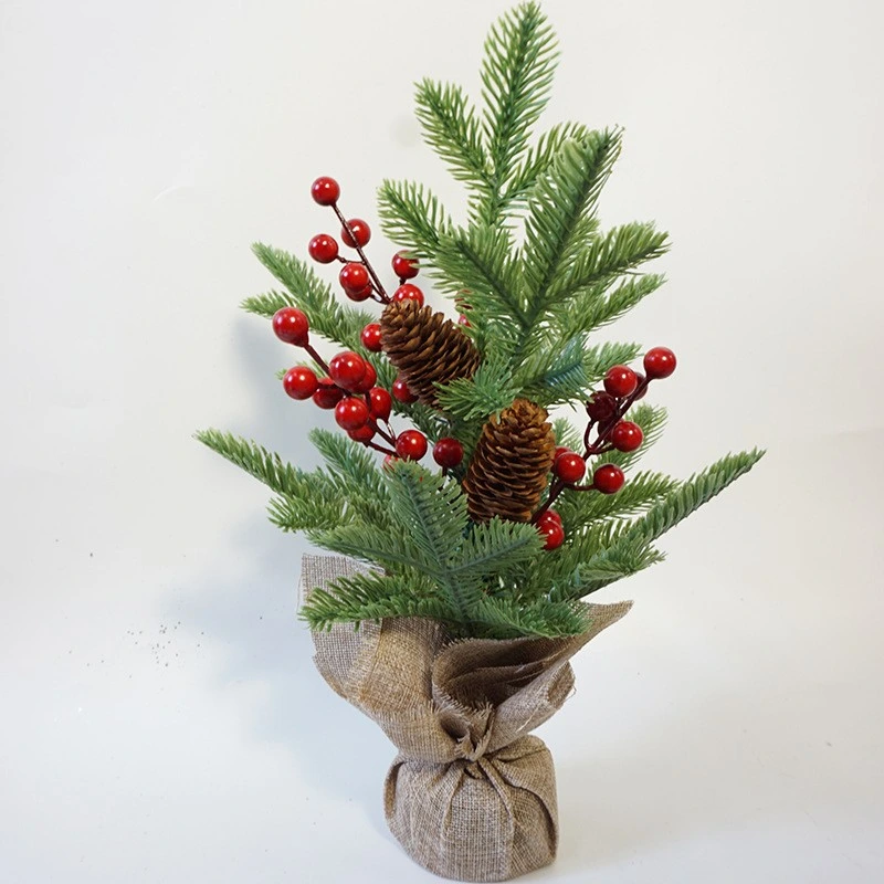 40 cm Mini árbol de Navidad simulado para decoración de mesa de hogar