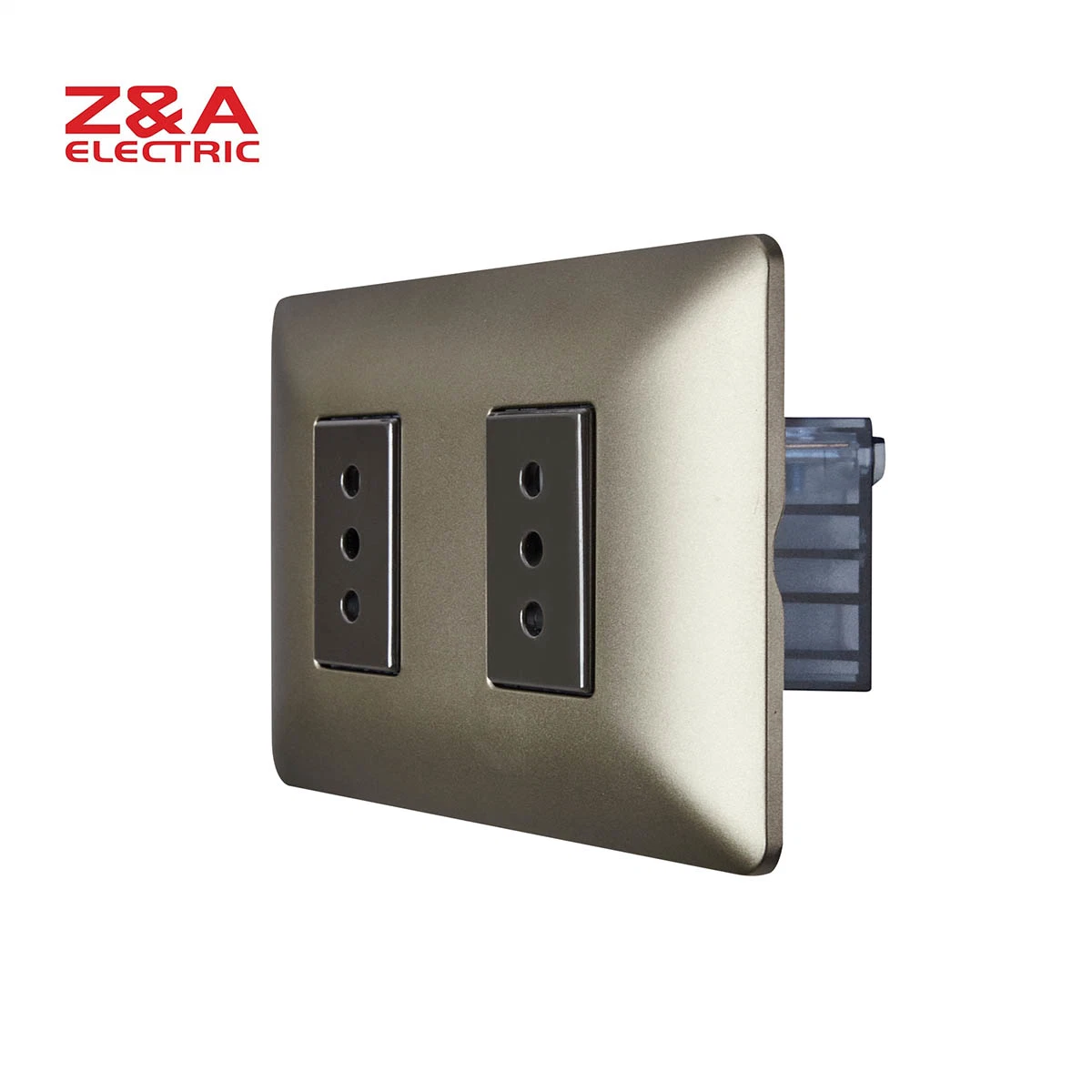 AM2237. MBC AM Series Matte Coffee + Brown Z&A ZA Electric Wall Socket