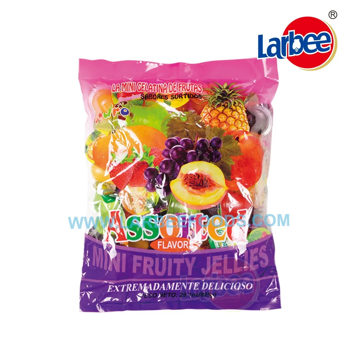 Sweets Mini Gelatin 16.5g Assorted Fruit Jelly in Bag for Kids