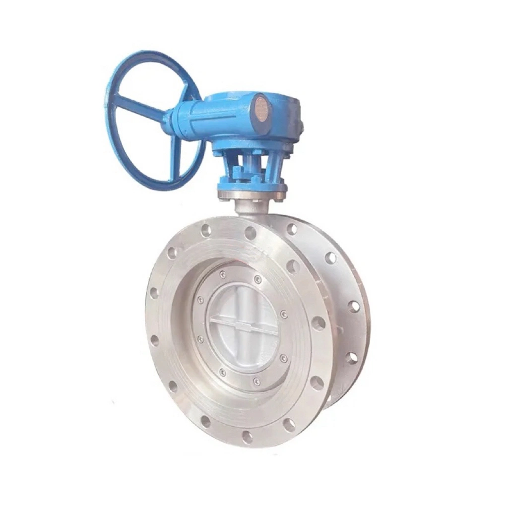 Manual Gear Double Triple Eccentric Metal Seat Flange Butterfly Valve with Resistance High-Temperature