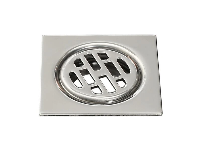 Square Chrome Plated Floor Drain Stainless Steel Anti Odor Kitchen Floor Drain