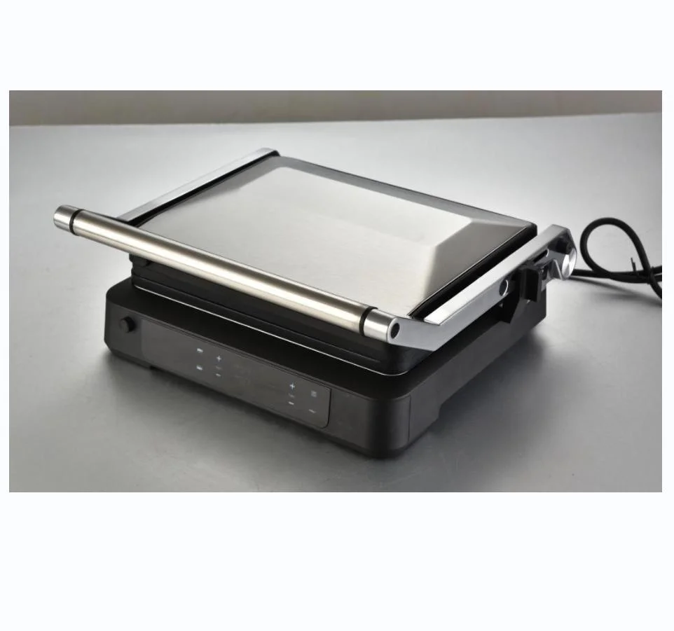 Detachable Electric Smokeless BBQ Grill Panini Press LED Touch Screen