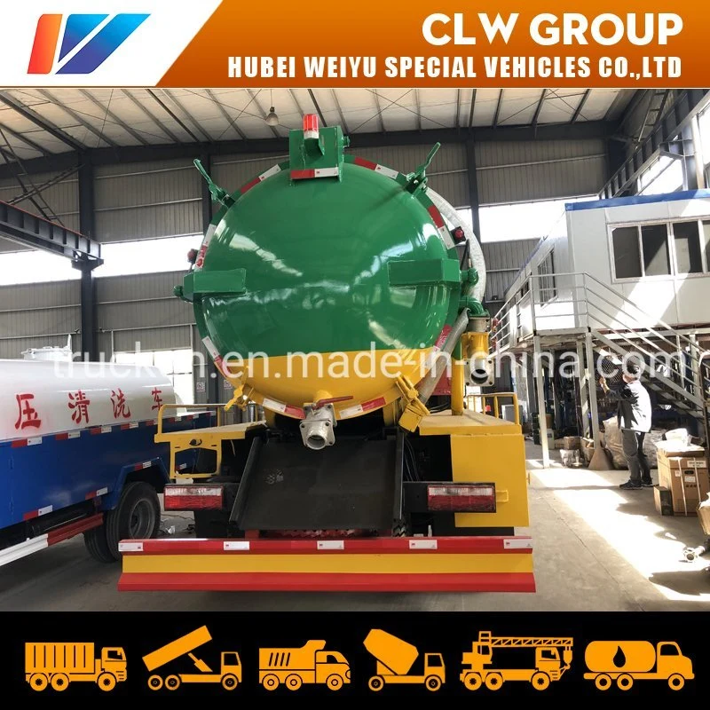 Customized 10, 000liters Vacuum Pump Cleaning Slurries Sludges Sewage Suction Truck