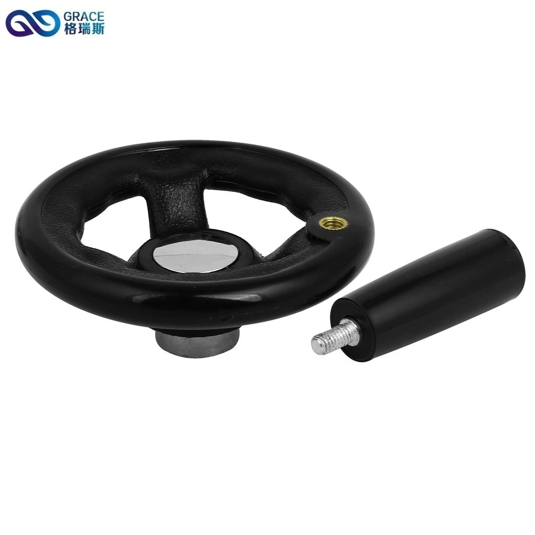 Highly Quality Black Nylon Spoked Handwheel for Printing Machine with SGS