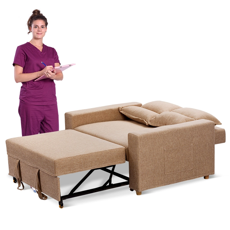 Ske001-4 Hospital Soft Foldable Fabric Accompany Sofa