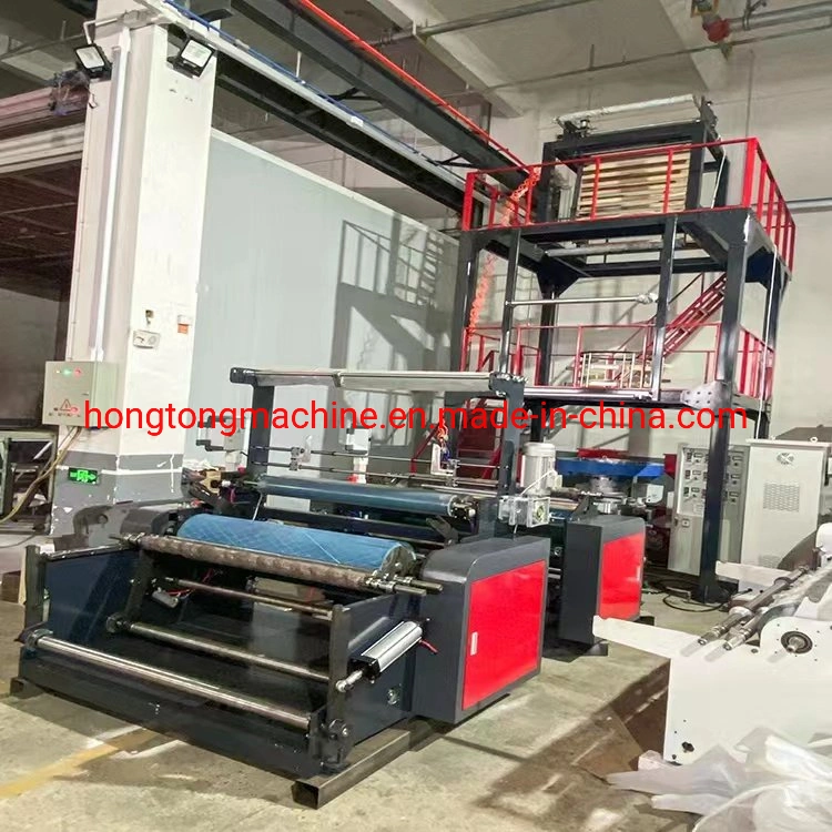 High Speed ABA 3 Layer Biodegradable Filler PE HDPE Film Blowing Extrusion Machine Price