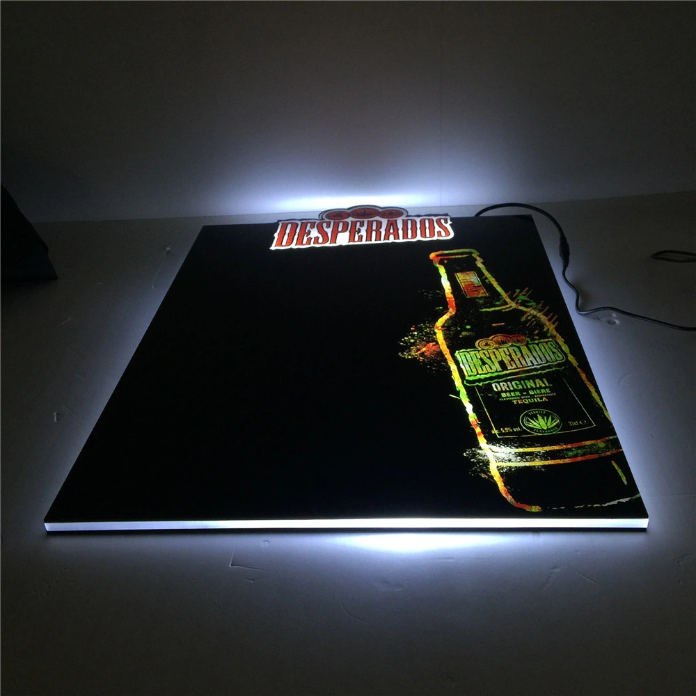 Diseño personalizado de acrílico de la barra de LED Super Slim Caja de luz mostrar