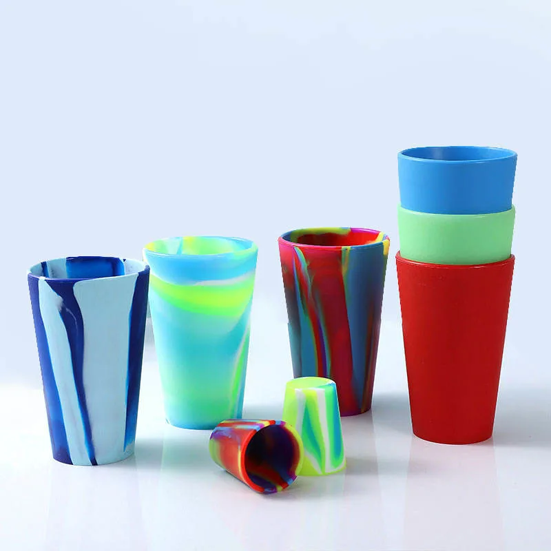 Wholesale/Supplier 100% Food Grade Mixed Solid Colors Unbreakable Silicone Drinking Water Wine Cup for Travel