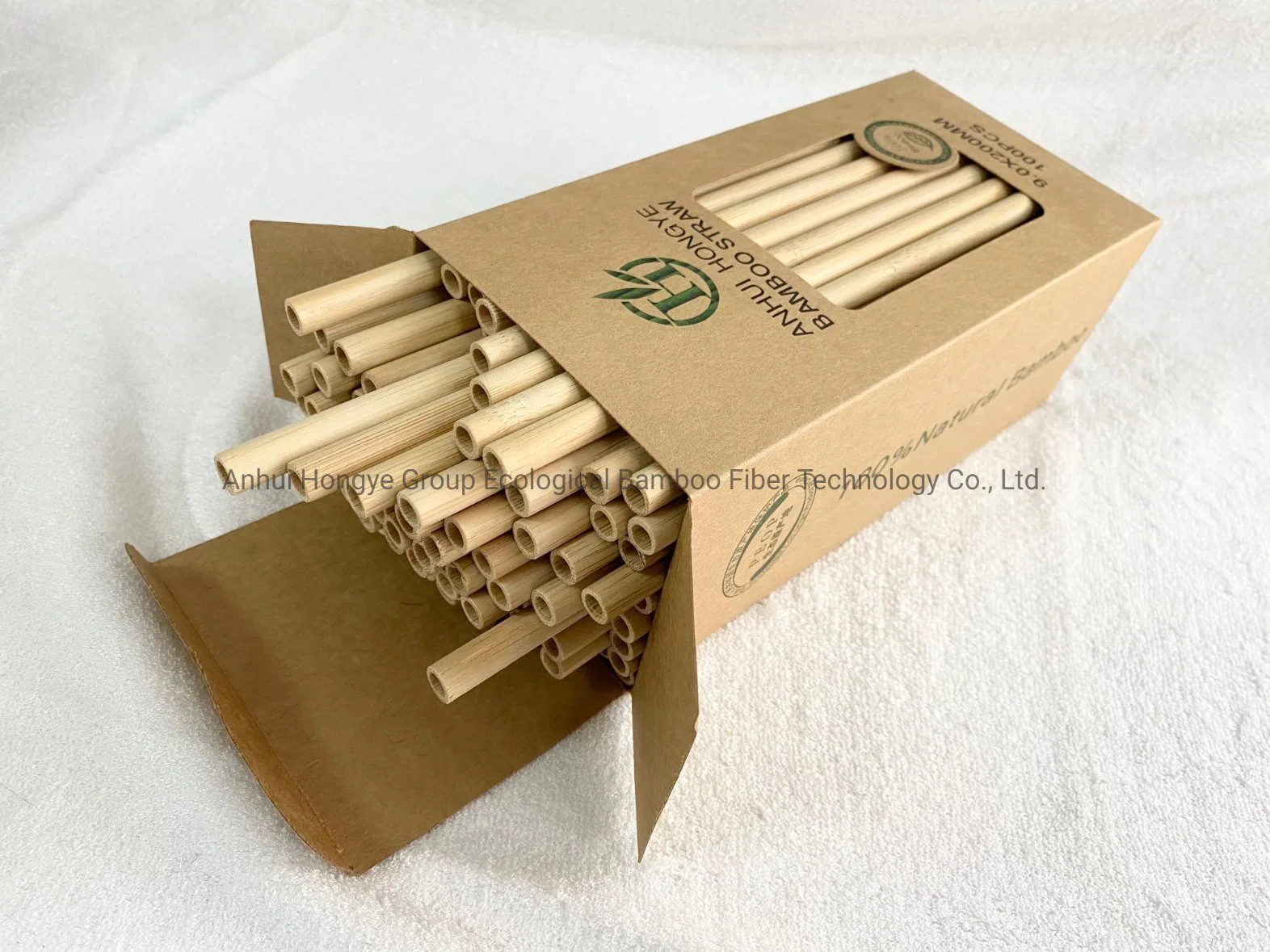 Carbonização descartável palha de bambu biodegradável 9.0 * 200 mm