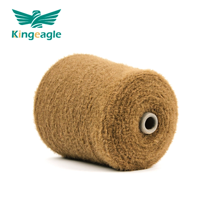 Kingeagle Hot Sale Brown Nylon Mink Feather Eyelash Yarn for Crochet