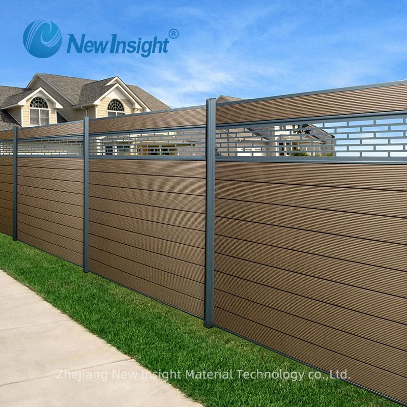 Eco-Friendly 3D Wood Grain Composite Wooden Fence with SGS