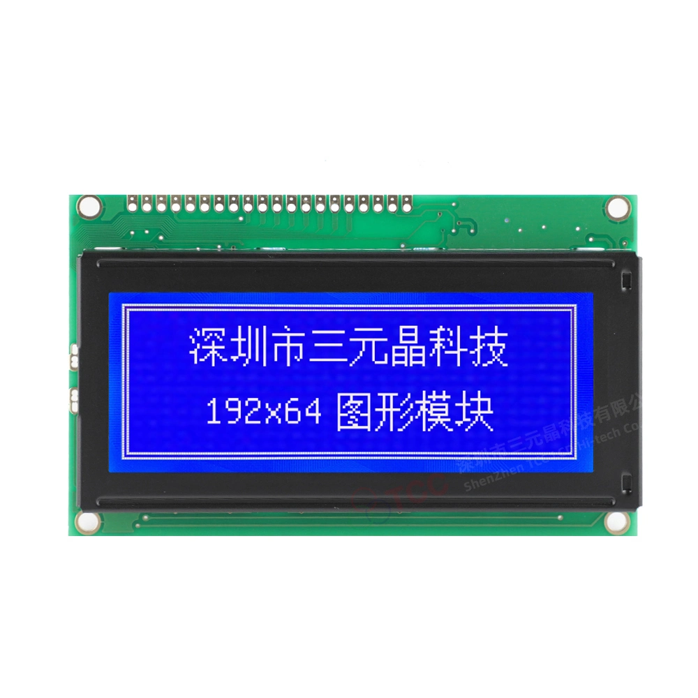 Tcc 192*64 Monochrome Display 8 Bit Parallel Stn Blue LCD Module