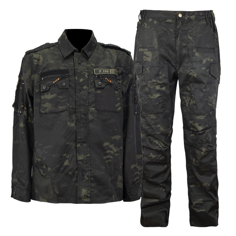 Outdoor Uniform Men's Tactical Clothing Shirt and Pants Set Long Sleeve