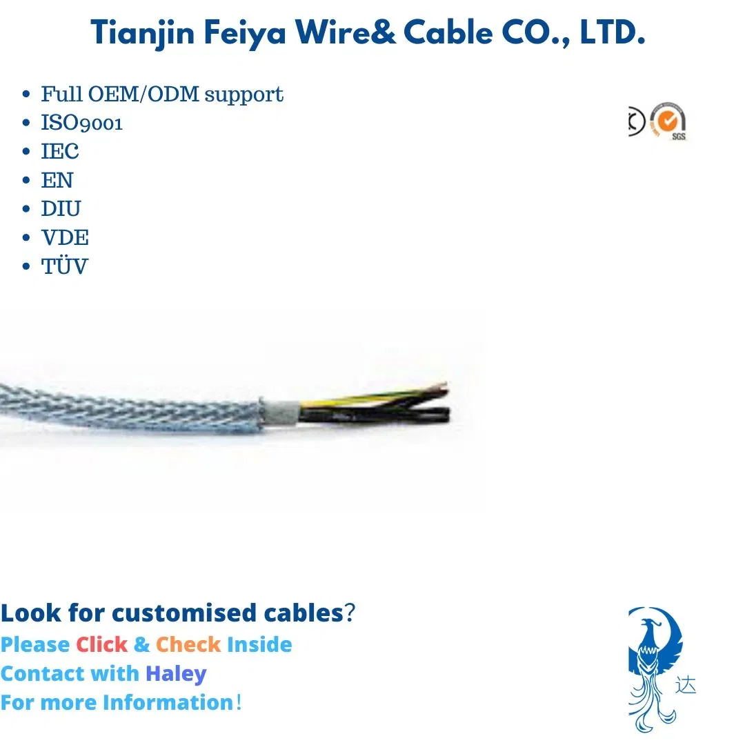 Sy PVC /PVC/Gswb/PVC VDE Standard Control Aluminium Control Electric Wire Coaxial Cable Waterproof Rubber Cable