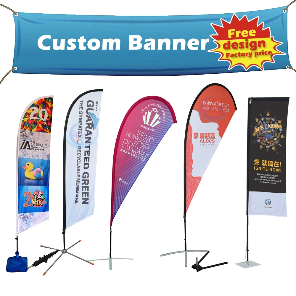 Custom Advertising Roll up PVC Vinyl Flex Mesh Flag Banner for Event