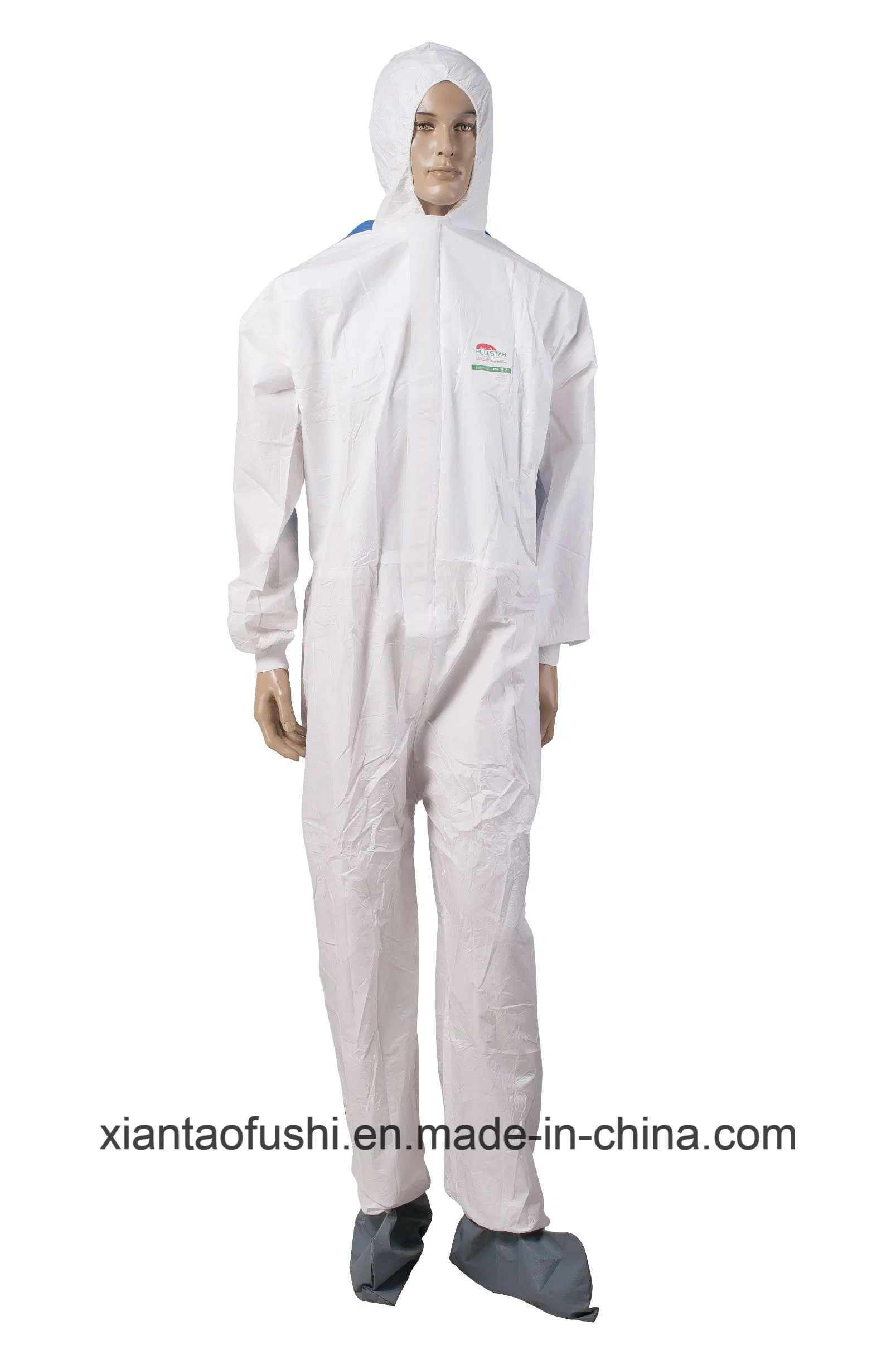 Waterproof Microporous Plastic Poly PE PP+PE PP SMS Overall Polypropylene Nonwoven Disposable Protective Gown Garment Workwear Coat Coverall