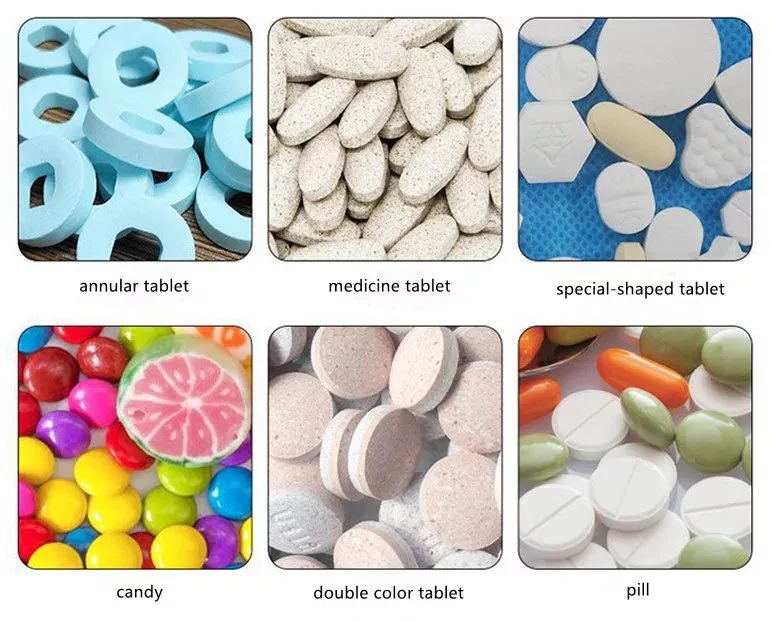 Pharmaceutique High Rotary Automatic Medicine remplissage de poudre de fabrication de machines de comprimés Prix lait chimique Candy Pill Press Fabricant Tablet machine