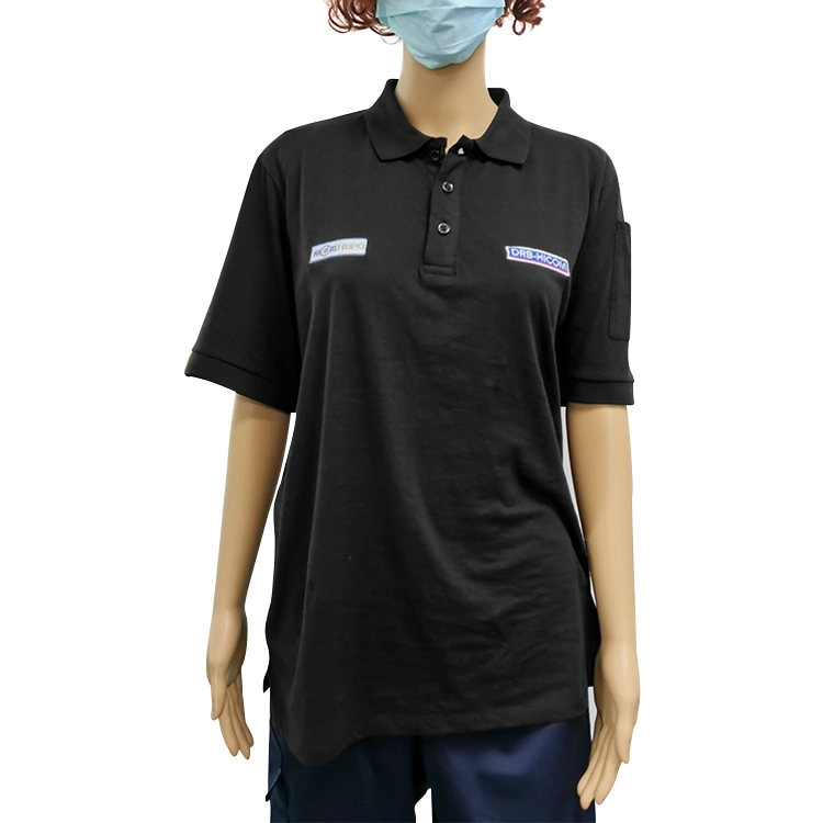 Black ESD Antistatic Polo Shirt