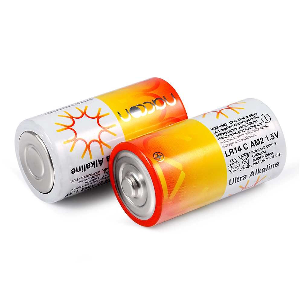 Primary Battery 1.5V Am2 Dry Cell Battery Lr14 C Size Alkaline Batteries for Radio