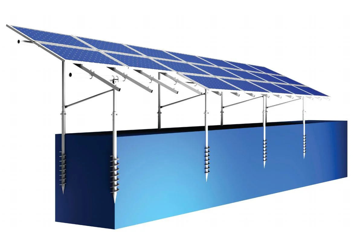 Tornillo de tierra para la fijación de la energía solar