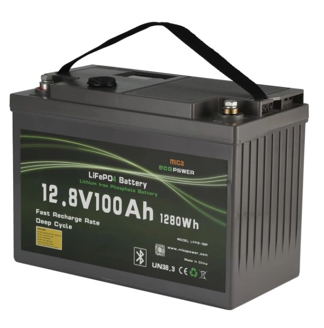 Lithium-Ionen-Akku 12V 12,8V 100Ah LiFePO4 /LFP/Li-Ionen-Akku Zellen und Packs für Energiespeicherung/Sonnenenergie-Storge/RV/Marine/Boot mit Bluetooth APP-Monitor