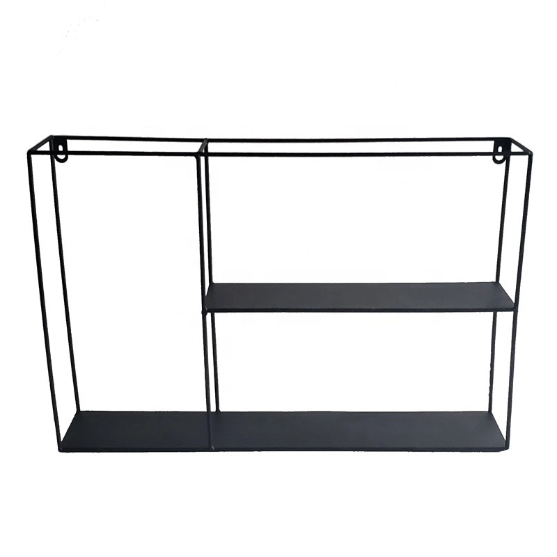 Hot Sale European Simple Style Display Decorative Black Garden Metal Wire Wall Hanging Decorative Shelf Planter Stand