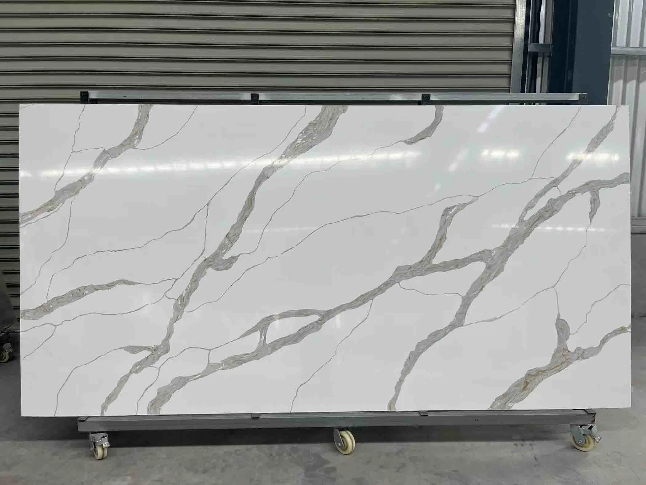 Artificial Quartz Slabs for Bathroom Countertop Marble Patterns