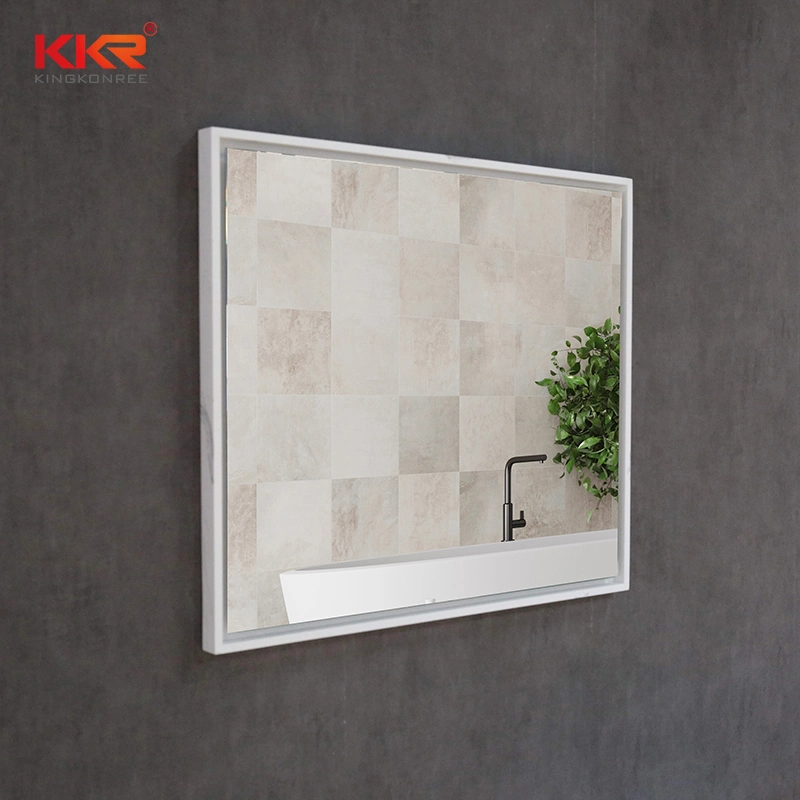 High End Washroom Basin Mirror Solid Surface Makeup Mirror