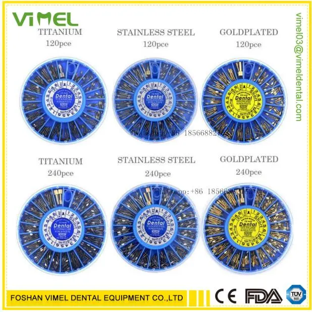 Los implantes dentales Ortodoncia cónico de variados puestos de tornillo de llenado de los Kits de 120PCS/240PCS