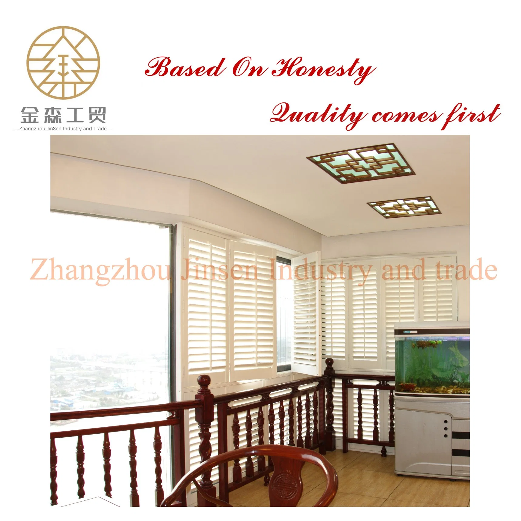 PVC Plastic Louver Plantation Shutters Windows Plastic Louver Window Shutters for Home