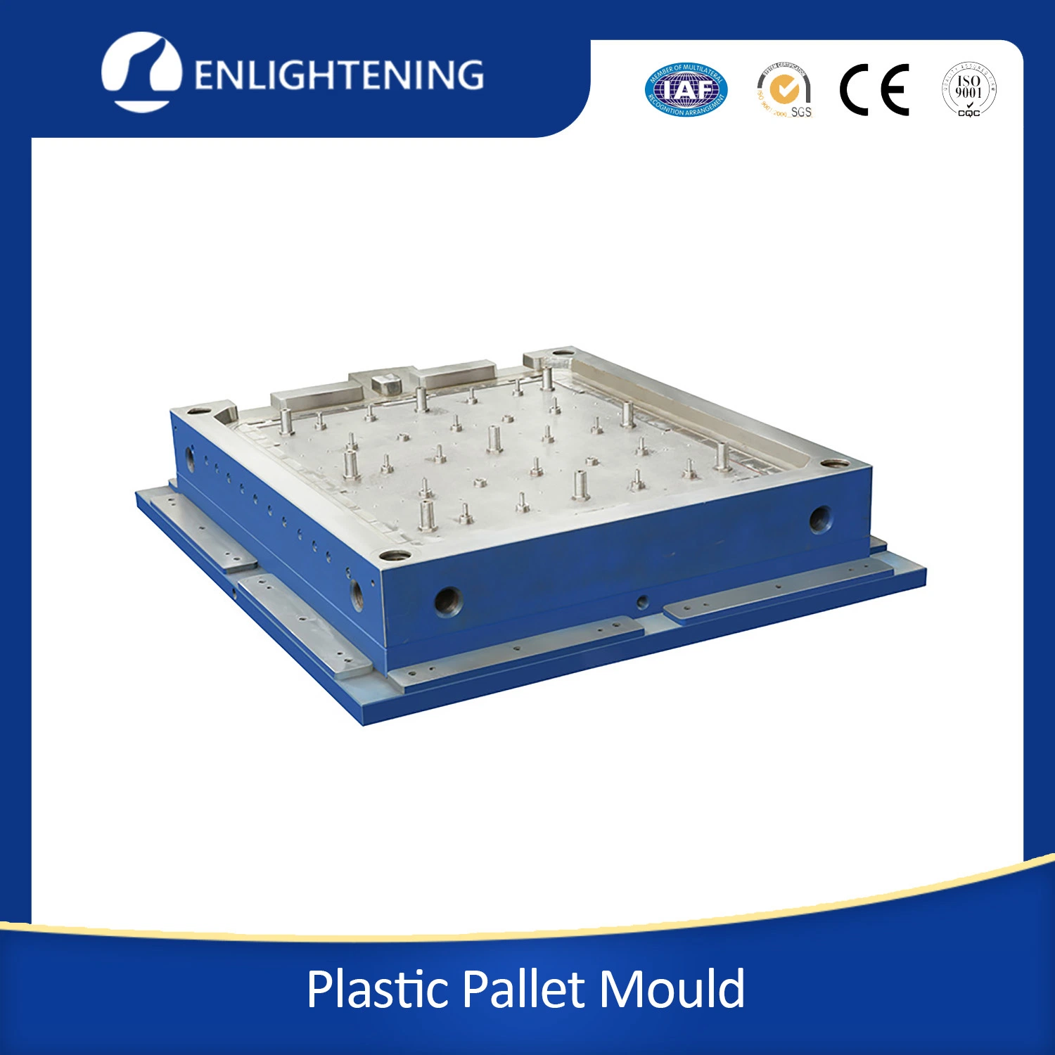 100*80*14cm China Industrial Mould Supplier Plastic Pallet Mould for Plastic 1400 Grid Surface 9 Legs Pallet Injection Mould Making