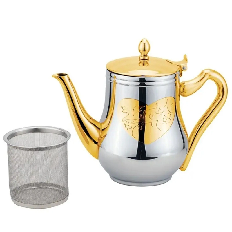 Factory Customized Stainless Steel Teakettle Coffee Tea Pot with Color Plating China Supplier