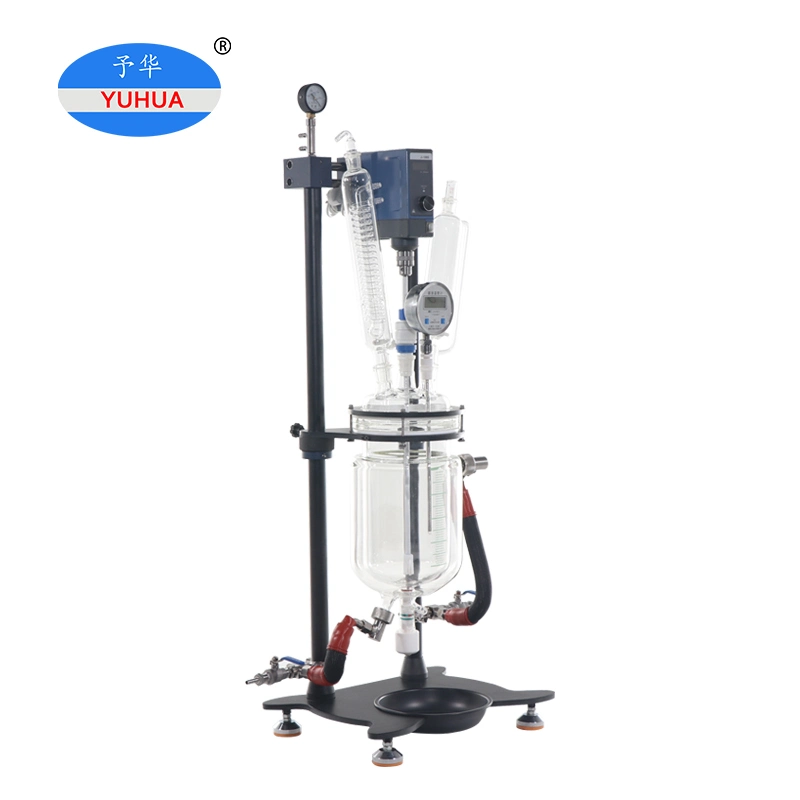 Laboratory 1L 2L 3L 5L Jacketed Glass Chemical Reactor System