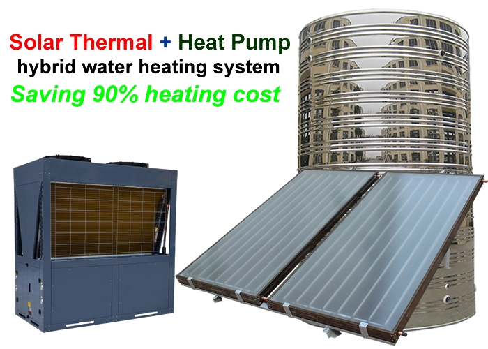 Solar Panel Heat Pump Combination Solar Water Heater for Residential Buildings