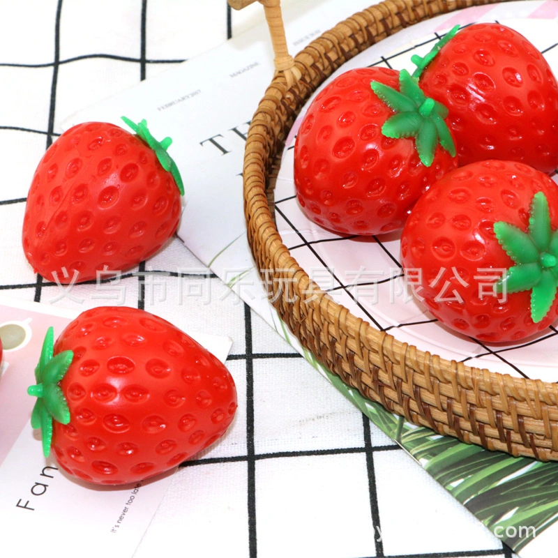 Fresh Strawberry Slow Rising Soft Squishy Hand Grip Pressure Ball