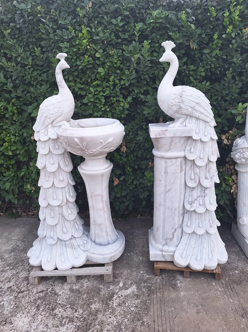 Handmade Garden Sculpture Natural Stone Marble Flowerpots for Sale (SYFP-065)