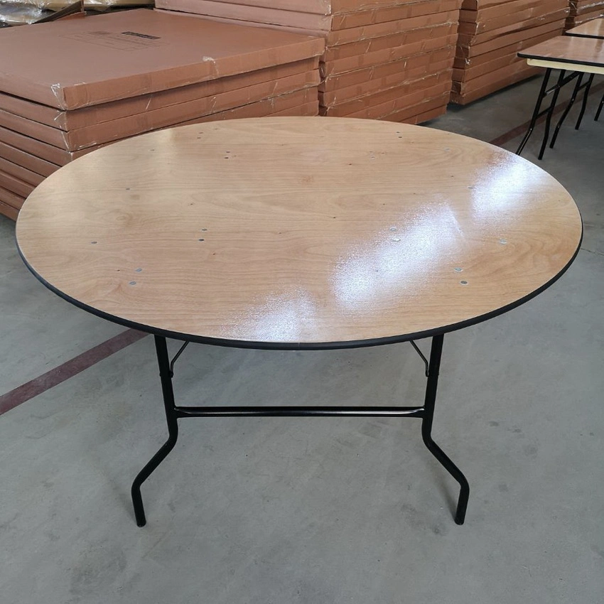 6FT Regular Round Plywood Folding Banquet Dining Table Furniture