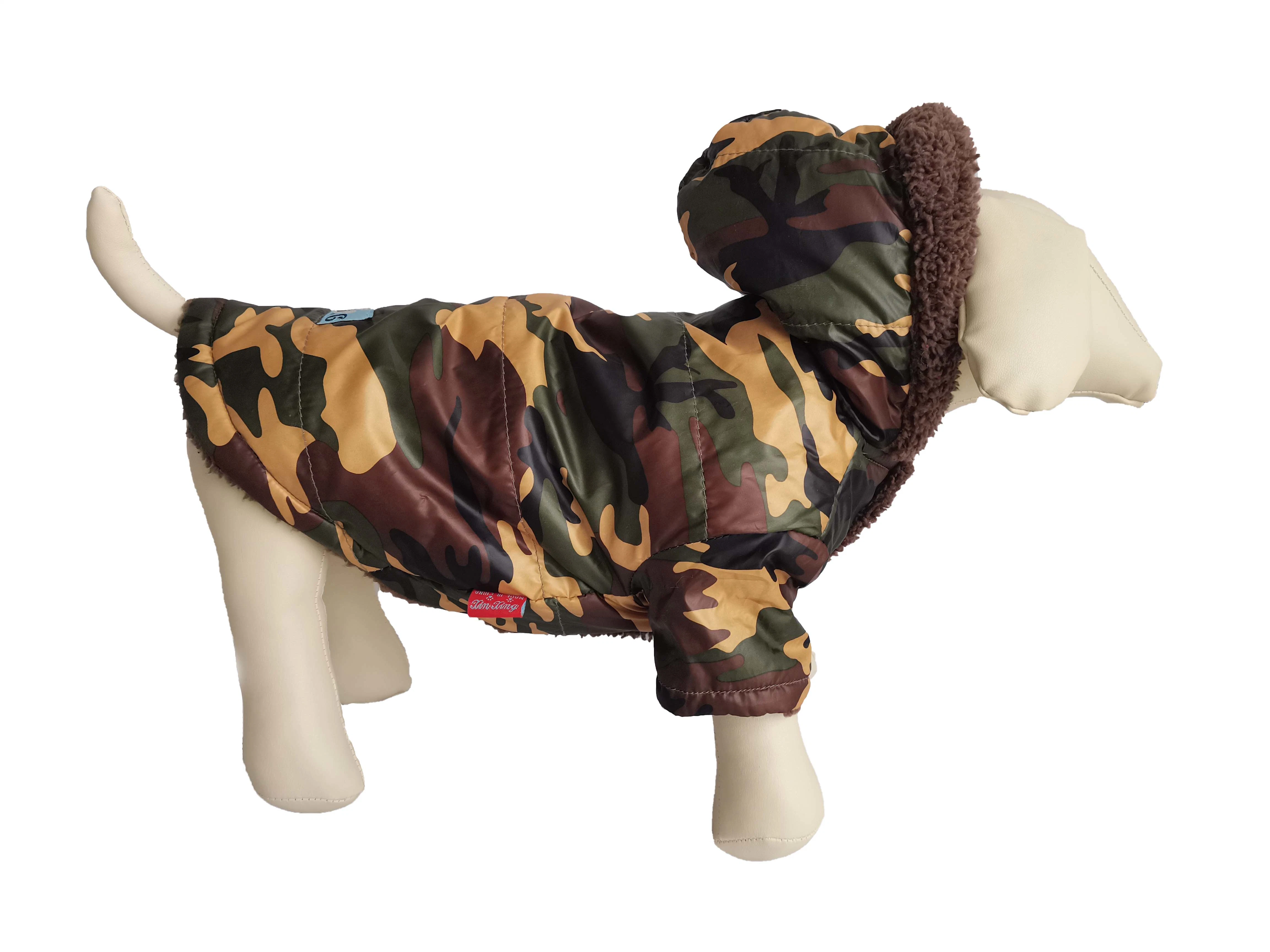 Attractive Camouflage Warm Fleece Winter Dog Hoodies Coat Pet Apparel