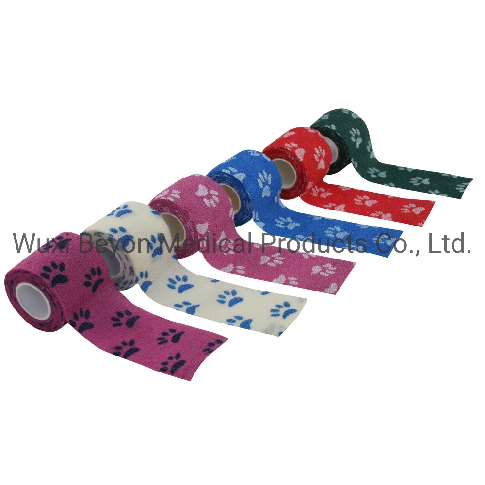 Cute Image Cohesive Vet Pet Flexible Printed Self-Adhesive Bandage