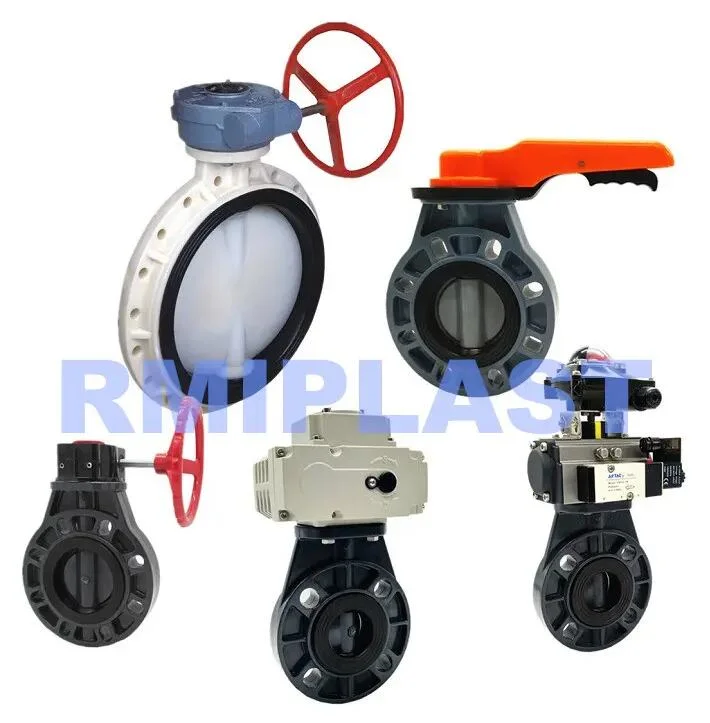 PVC Butterfly Valve of Manual Operate Wafer Lug Type Butterfly Valves by JIS 10K Pn10/DIN2501/ANSI Class125/150 for Water Pipe System